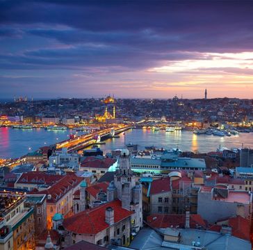 Великолепный вид на стамбульский закат